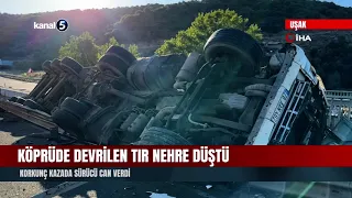 Truck Overturns on Bridge and Falls into River! Driver Dies in Horrific Accident