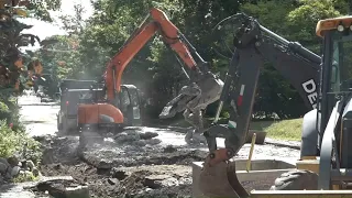 Water main break in Camden closes down part of route 52