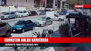 Yunus Police Officers Involved in Accident in Gaziantep! Terrifying Moments Caught on Camera