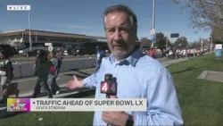 Traffic heating up near Levi's Stadium ahead of Super Bowl game time
