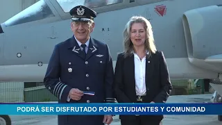 FACH A-36 aircraft arrives at the University of Concepción