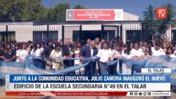 CINCO TV - JULIO ZAMORA INAUGURÓ EL NUEVO EDIFICIO DE LA ESCUELA SECUNDARIA N°49 EN EL TALAR