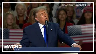 Speakers address crowd ahead of Trump's arrival in Gastonia