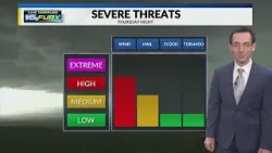 Severe storm chance continues tonight