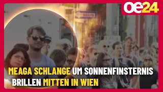 Mega Hype Over Eclipse Glasses: Long Line in Vienna