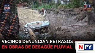 Residents report delays in storm drain construction works