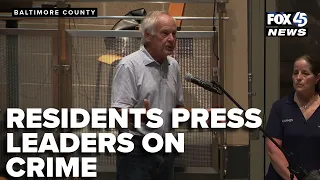 Baltimore County residents press leaders on juvenile crime, car theft & aggressive driving