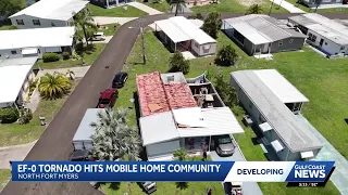 EF0 tornado damages North Fort Myers mobile homes