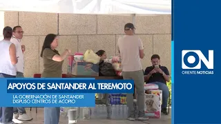 La Gobernación de Santander dispone centros de acopio para ayudas a víctimas del terremoto