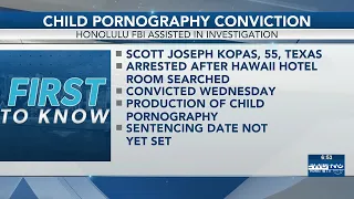 Hawaii hotel room search leads to child pornography conviction