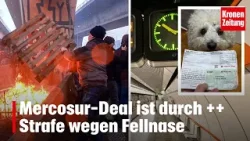 Mercosur-Deal ist durch ++ Strafe wegen Fellnase | krone.tv NEWS SHOW Mercosur-Deal ist durch ++ Strafe wegen Fellnase | krone.tv NEWS SHOW