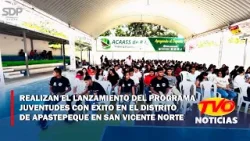 Realizan el lanzamiento del programa Juventudes con Éxito en el distrito de Apastepeque