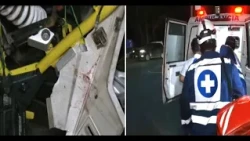Triple collision at the Dancing traffic lights leaves a motorcyclist seriously injured
