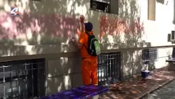 Intendencia vandalizada: se realizaron pintadas en contra de la instalación de la planta de HIF