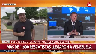 🚨 CANAL 26 IN VENEZUELA | Touring the streets of Caracas after the earthquakes