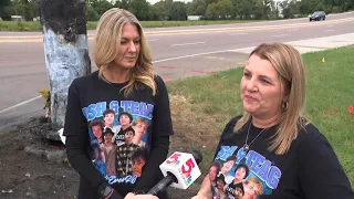 Mothers clean and mourn same exact site where sons' and teen died in 2 separate crashes