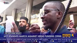 UCT Students march against NSFAS funding crisis.