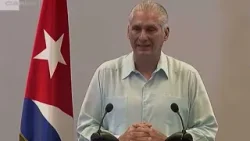 El presidente cubano, Miguel Díaz- Canel, ofrece declaraciones sobre la situación energética 