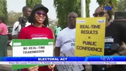 Peter Obi Leads Protesters To NASS, Demands Mandatory Electronic Transmission Of Results