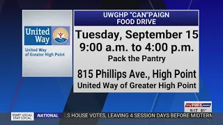 United Way kicks off CANpaign food drive in Triad