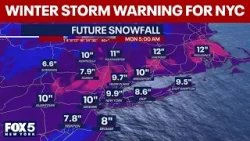 Winter storm warning for NYC | Snow latest