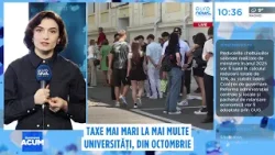 Taxe mai mari la mai multe universități, din octombrie