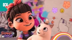 Flower and friends paint giant art mural ?? | Flower & Flour | ABC Kids