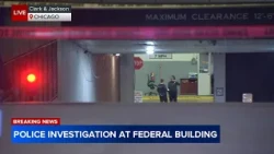 Police activity outside Chicago Federal Building