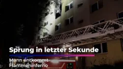 Sprung in letzter Sekunde - Mann entkommt Flammeninferno