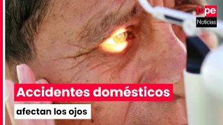 What household accidents cause eye injuries?