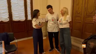 President Proietti meets young designer Lorenzo Giustini