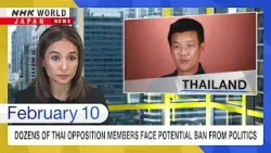 Dozens of Thai opposition members face potential ban from politicsーNHK WORLD-JAPAN NEWS