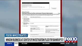Window business at center of investigation files for bankruptcy