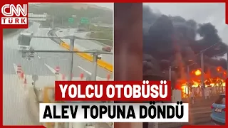 It Crashed into the Barrier and Burst into Flames in Seconds! 2 Dead in Bus Tragedy