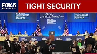 Rescheduled White House Correspondents' Dinner held in D.C. under tight security