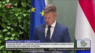 Beszámoló a kormányülés döntéseiről - HírTV