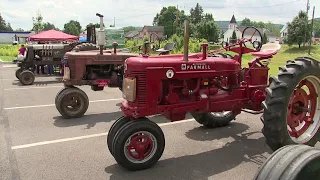 Antique tractors on display in Wyalusing