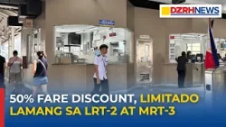 50% Bawas-pamasahe, limitado lamang sa LRT-2 at MRT-3