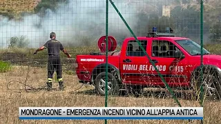 Mondragone (CE), emergenza incendi: brucia l'Appia antica