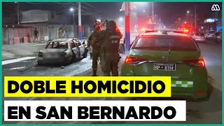 Shooting and burned car: Double homicide shocks San Bernardo