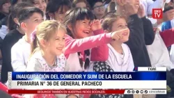 CINCO TV - Inauguración del comedor y SUM de la Escuela Primaria N° 36 de General Pacheco