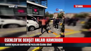 Moments of Terror in Esenler Caught on Camera! Stabs Himself and Drives His Van at Police