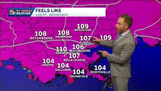 Louisiana Heat Wave Continues, Spotty Summer Storms