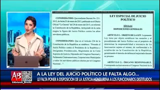 AB - A LA LEY DEL JUICIO POLÍTICO LE FALTA ALGO... ¡METER PRESOS A LOS DESTITUIDOS!