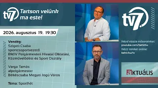 Aktuális - Sporthét - 2026. 08.19.