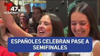 Spaniards Celebrate Advancing to the World Cup Semifinals