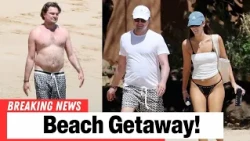 Leonardo DiCaprio Hits the Beach With Vittoria Ceretti and Hollywood Friends