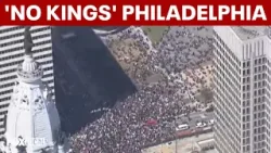 'No Kings' protests: FOX 29 over Center City, Philadelphia
