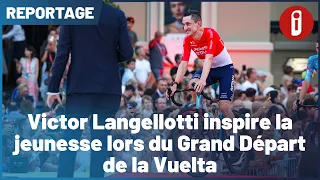 Victor Langellotti inspires the youth during the Vuelta Grand Départ