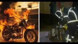 Moto se incendia al ser guardada en garaje de vivienda en Matagalpa